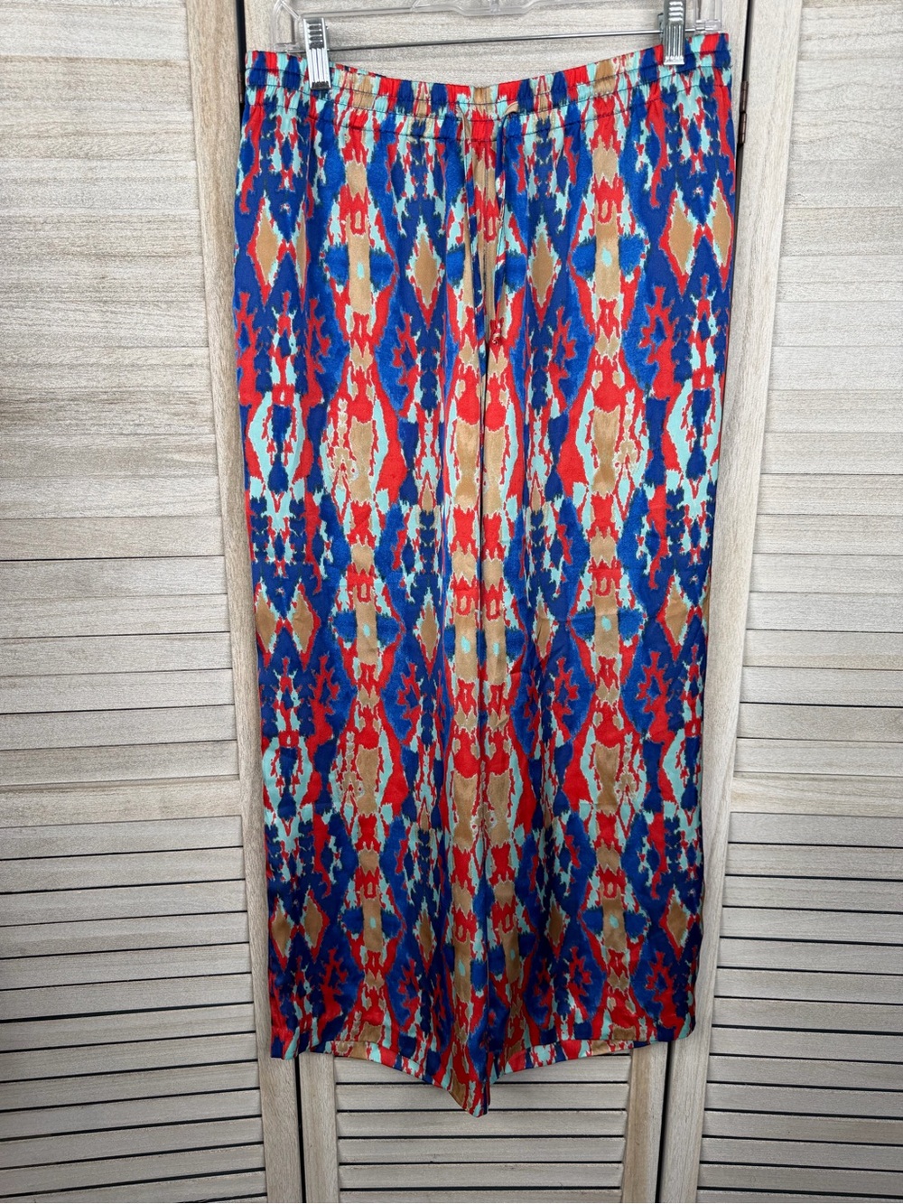 JONES NY (Signature) Women's Silky Ikat Print Pajama Set Multicolor-Small - Picture 2 of 5